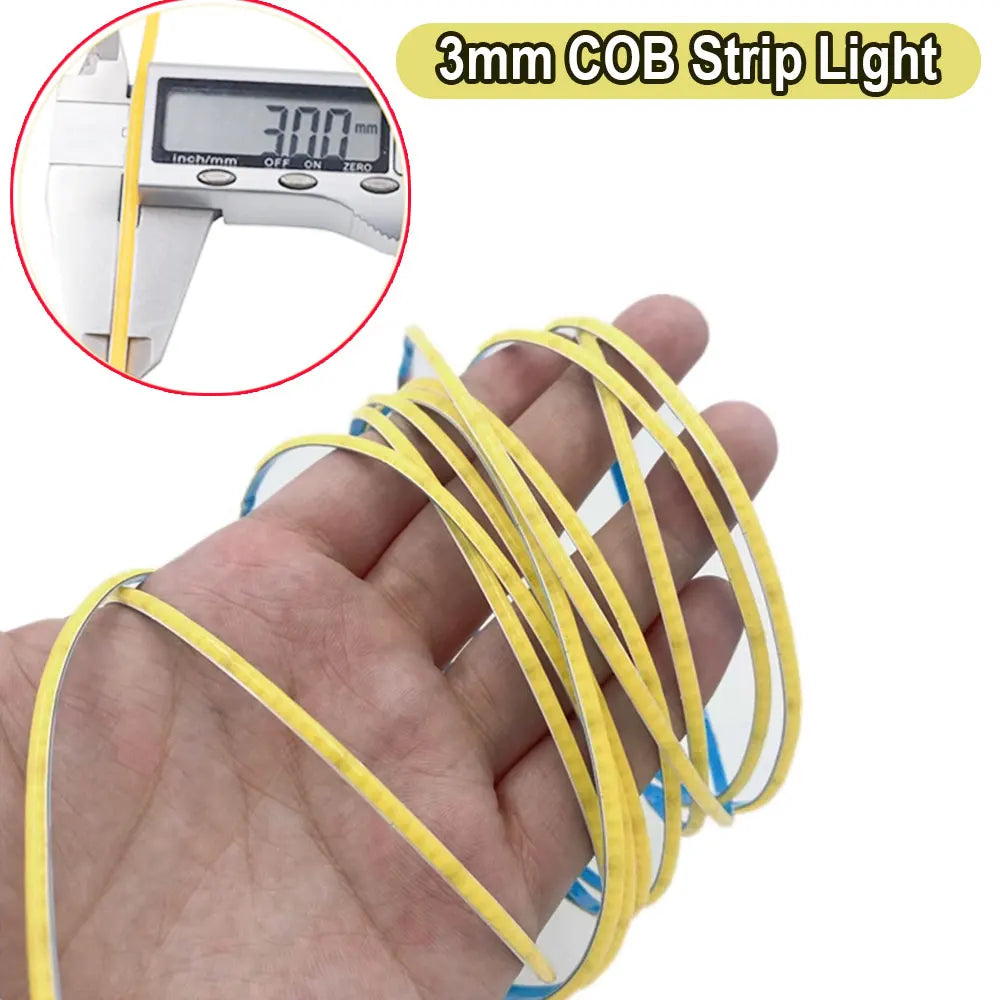 Flexible 3mm COB LED Strip Light
