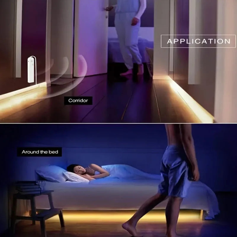 Battery-Powered Motion Sensor COB LED Strip Light
