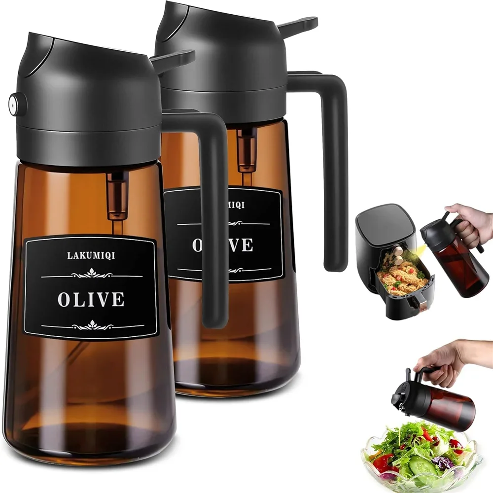 2-in-1 Glass Oil Dispenser and Sprayer