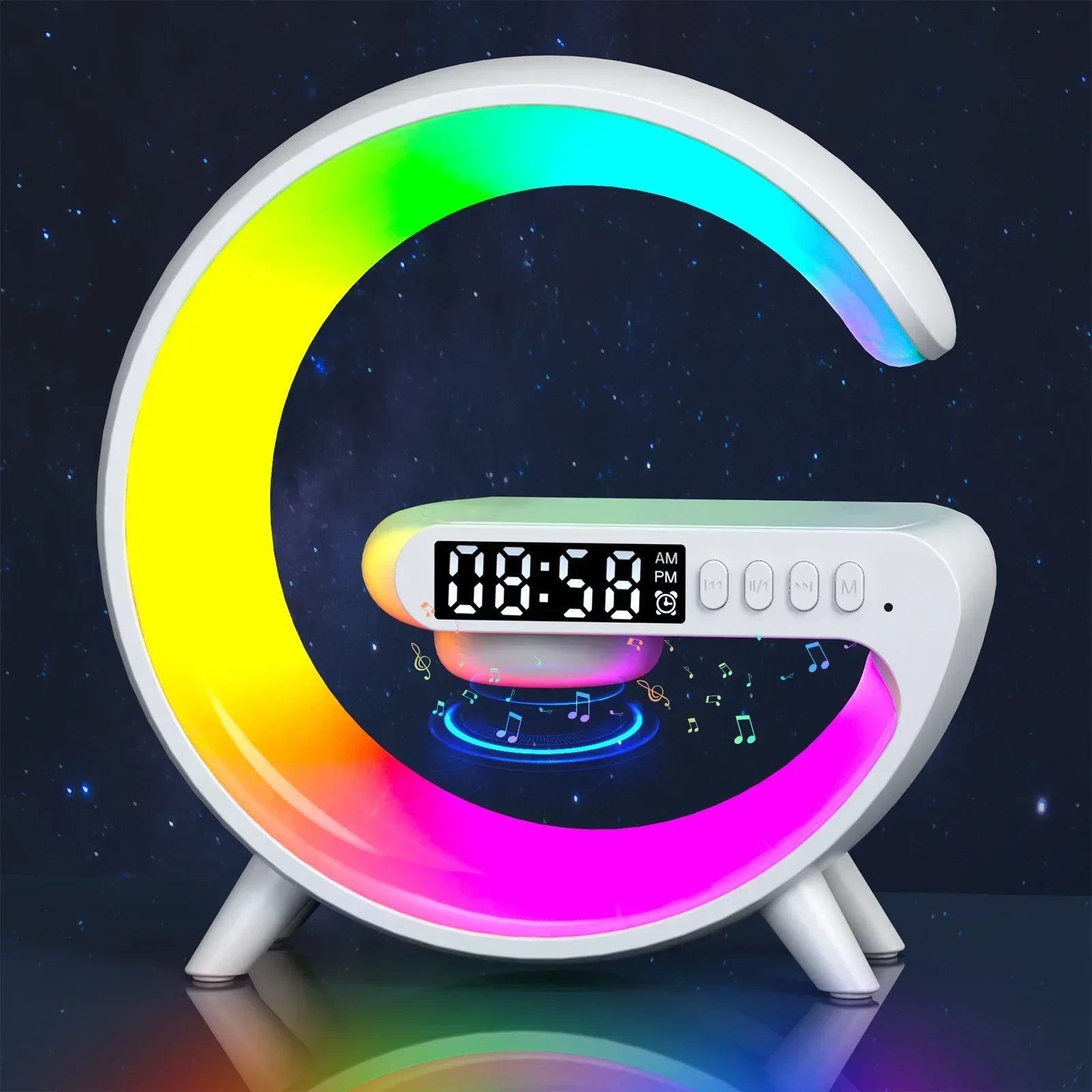 Wireless Charging Station with Alarm Clock