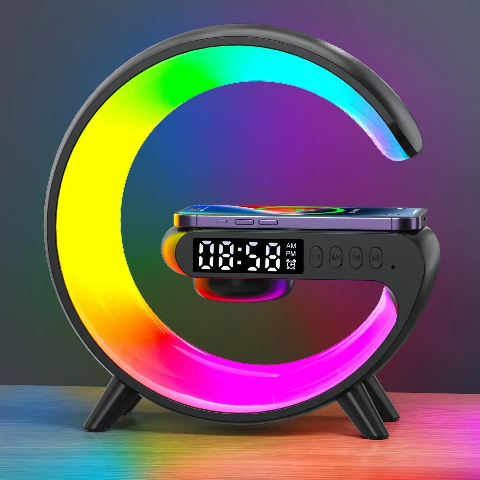 Wireless Charging Station with Alarm Clock