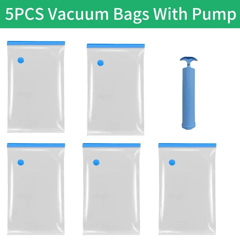 Large Capacity Vacuum Storage Bags for Clothes,Bedding,Space Saving Bags Storage Space Saver Compression Bags Vacuum Seal Packet