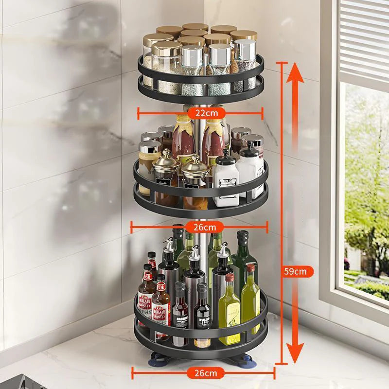 360° Rotating Countertop Storage Organizer