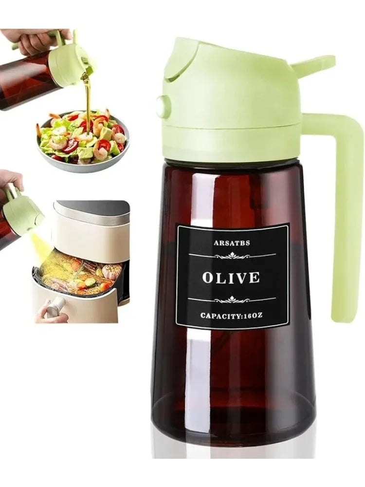 2-in-1 Glass Oil Dispenser and Sprayer