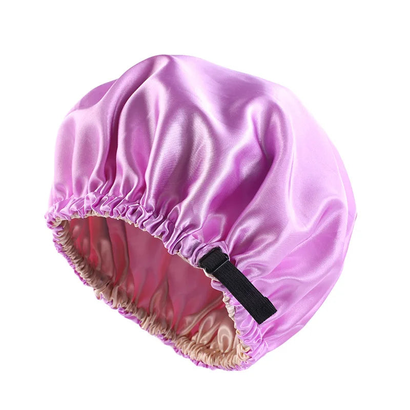 Adjustable Satin Bonnet for Sleeping