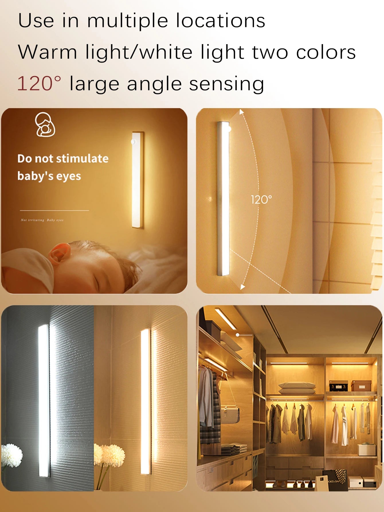 Type-C Rechargeable Motion Sensor Cabinet Light