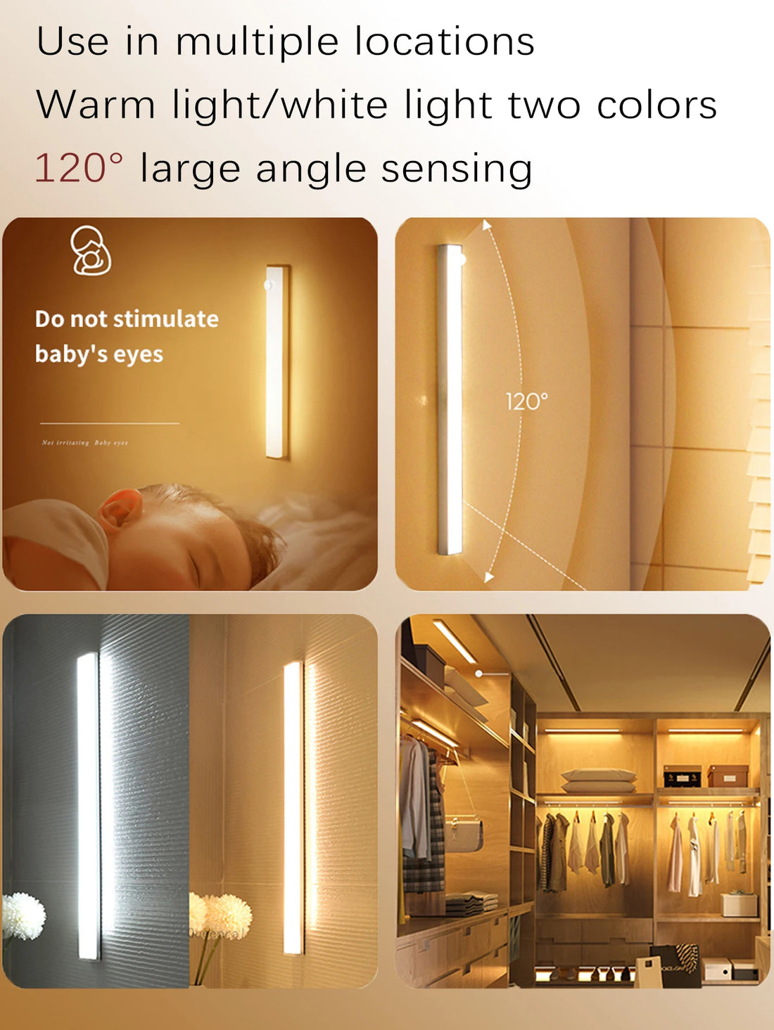 Type-C Rechargeable Motion Sensor Cabinet Light
