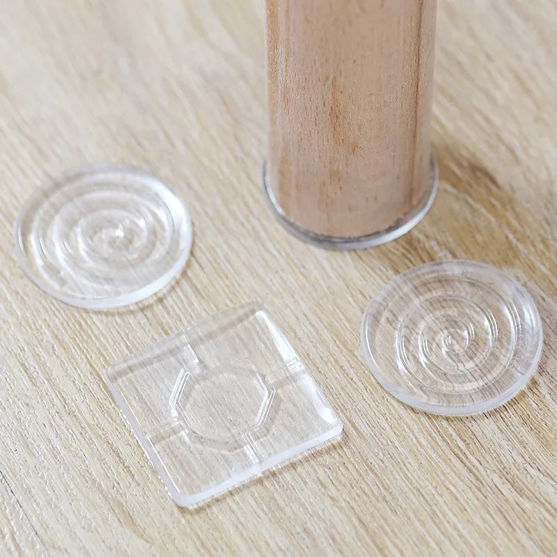 4-Piece Transparent Silicone Furniture Floor Protectors