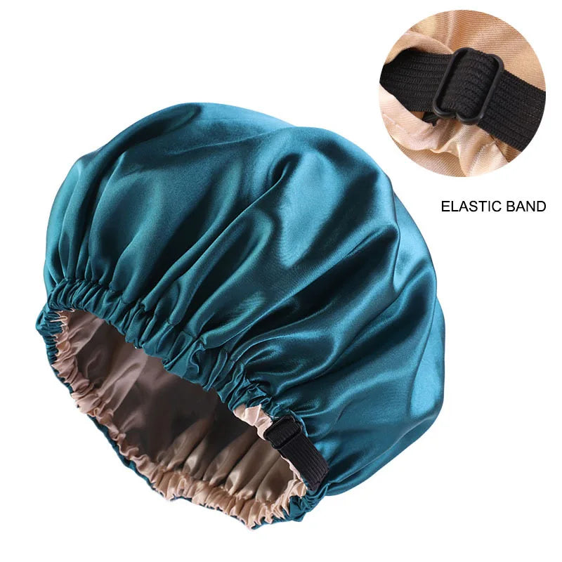 Adjustable Satin Bonnet for Sleeping