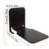 4-Piece Matte Black Metal Floating Shelves