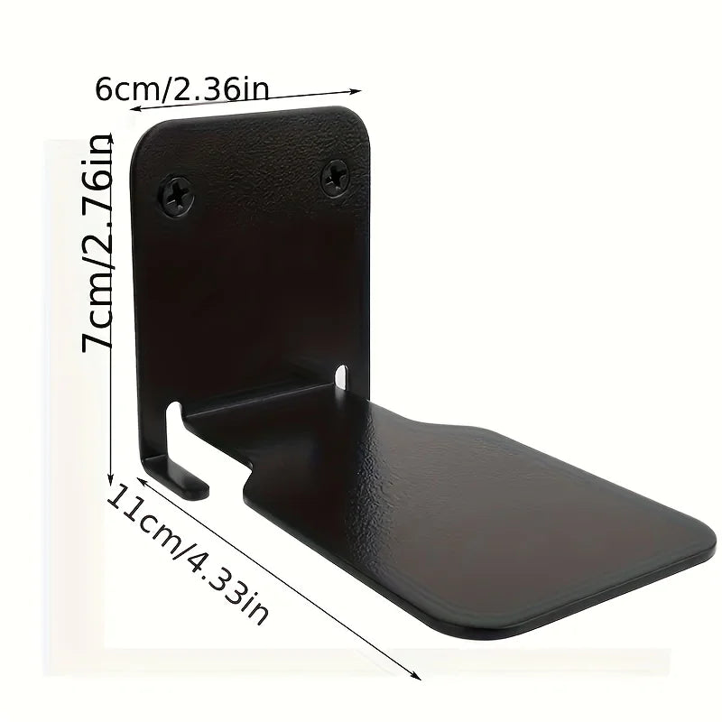 4-Piece Matte Black Metal Floating Shelves