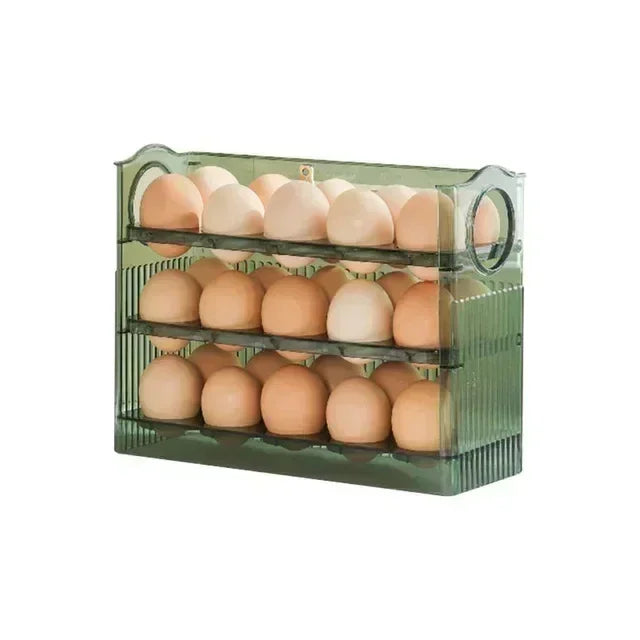 30/12 Grids Eggs Storage Box Rotating Eggs Refrigerator Organizer Food Containers Eggs Case Holder Dispenser Kitchen Storage Box