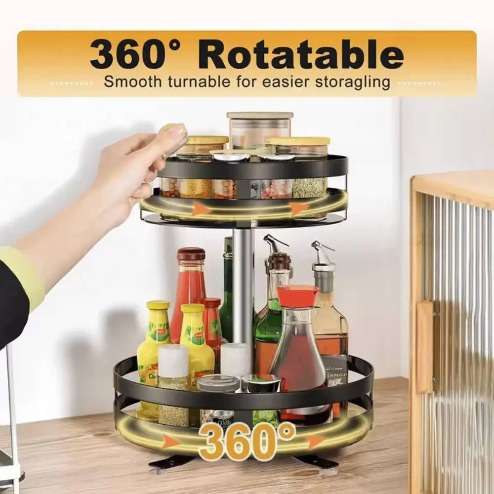 360° Rotating Countertop Storage Organizer