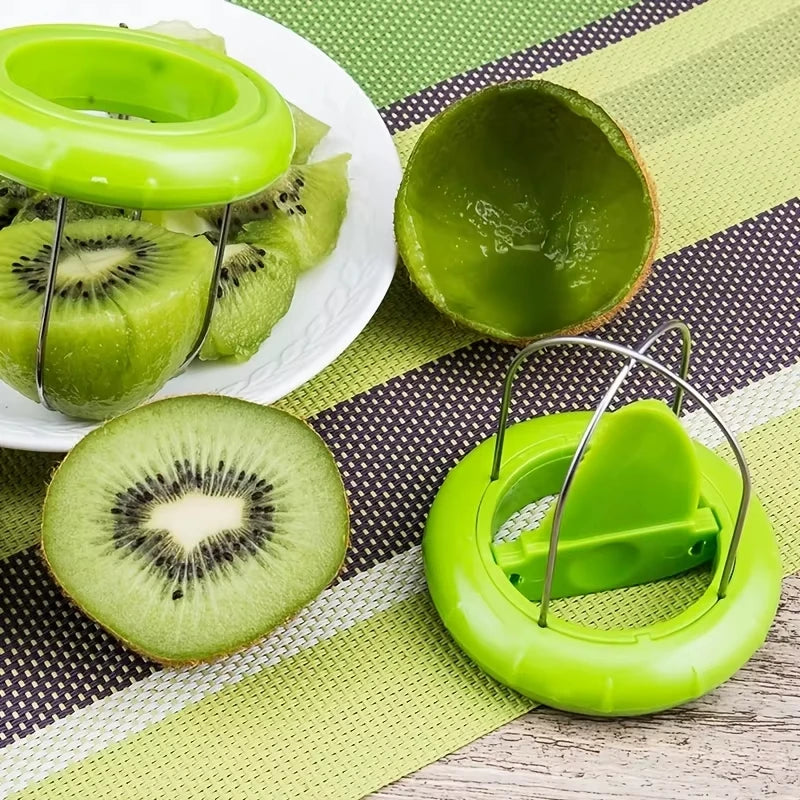 Fast Fruit Kiwi Cutter Peeler Slicer Kitchen Gadgets Stainless Steel Kiwi Peeling Tools Kitchen Creative Fruit Peeler