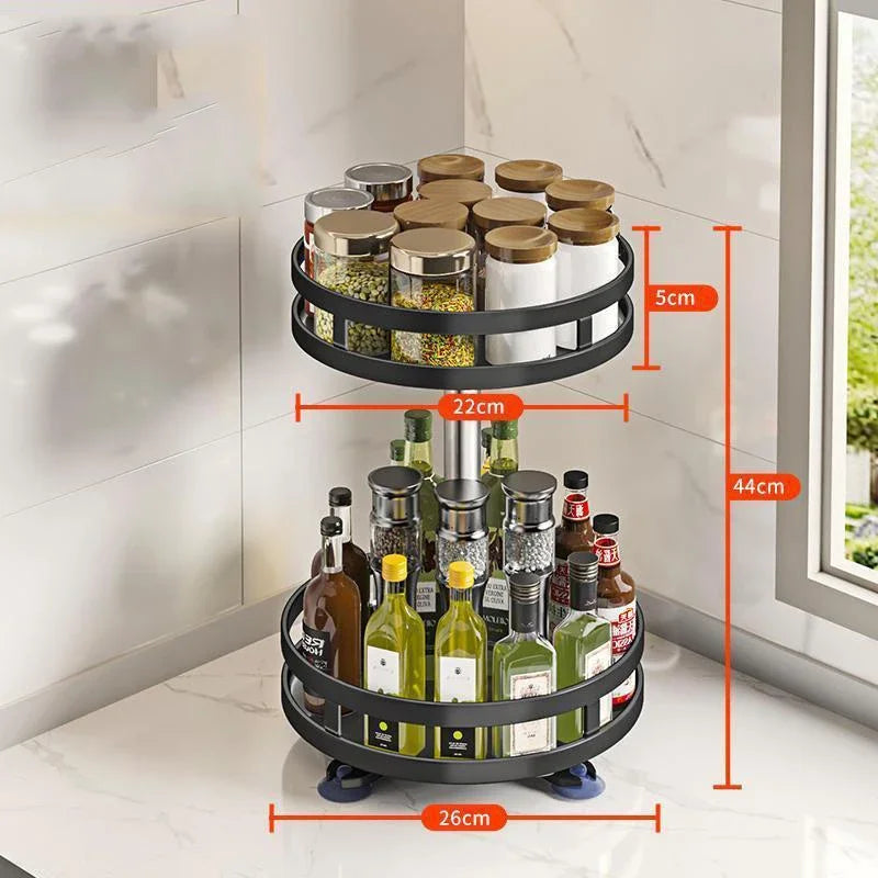 360° Rotating Countertop Storage Organizer