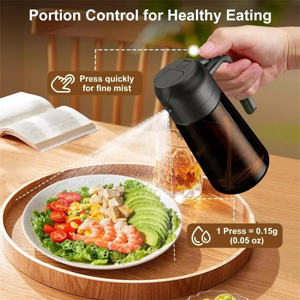 2-in-1 Glass Oil Dispenser and Sprayer
