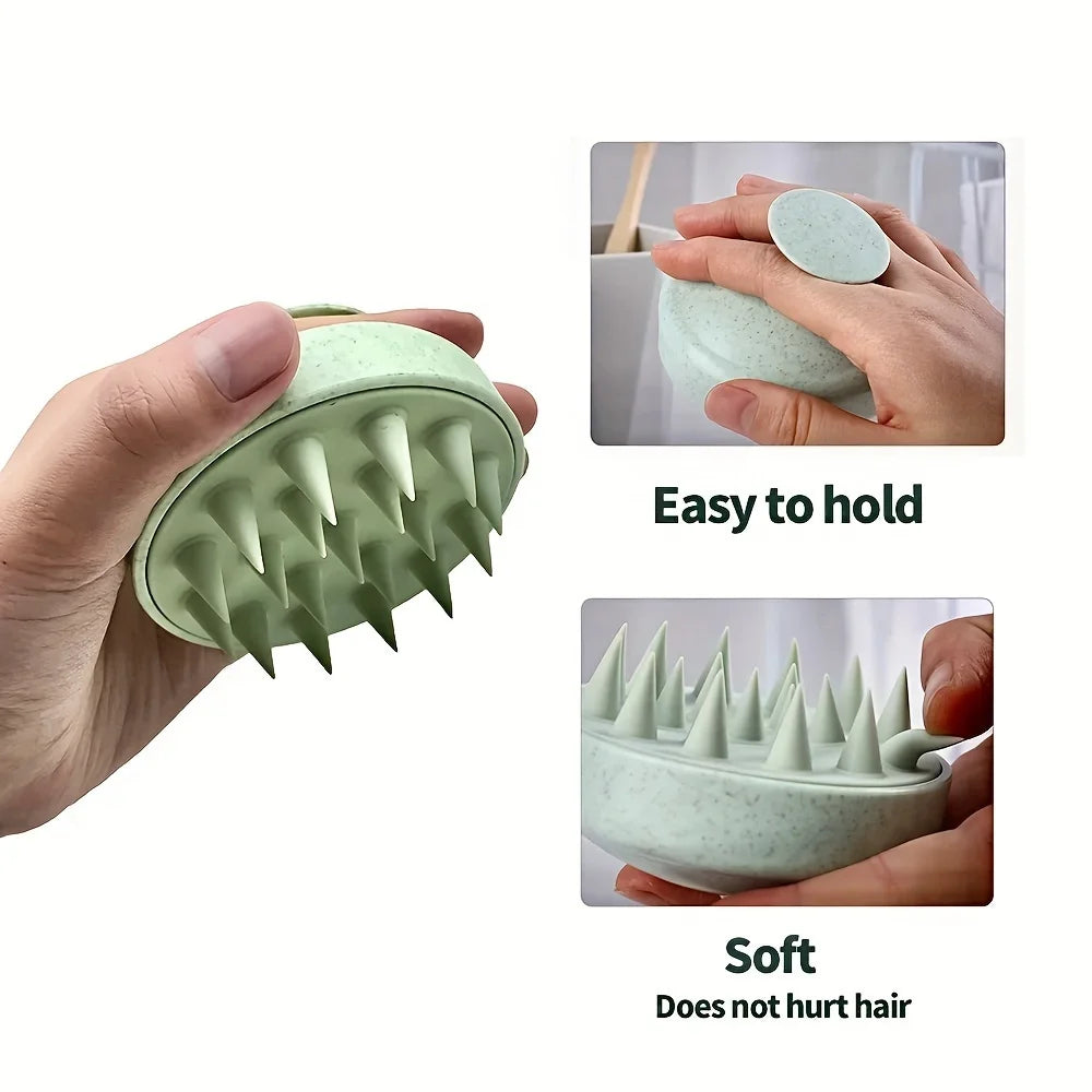 Silicone Shampoo and Scalp Massage Brush