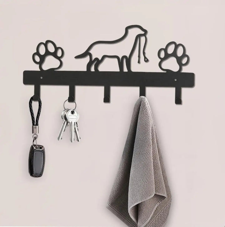 Black Cat Iron Wall Key Holder