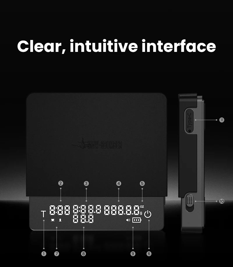 Rechargeable Digital Coffee Scale