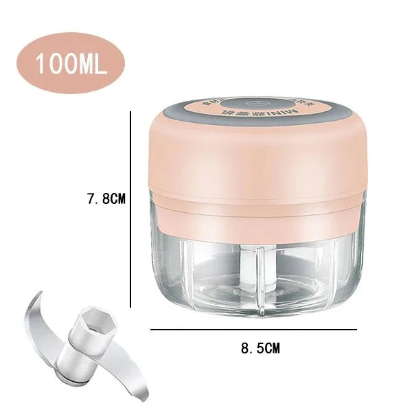 100ML/250ML Electric  Meat Mincer Garlic Chopper Rotate Garlic Press Crusher Vegetable Onion Cutter Kitchen Cooking Accessories