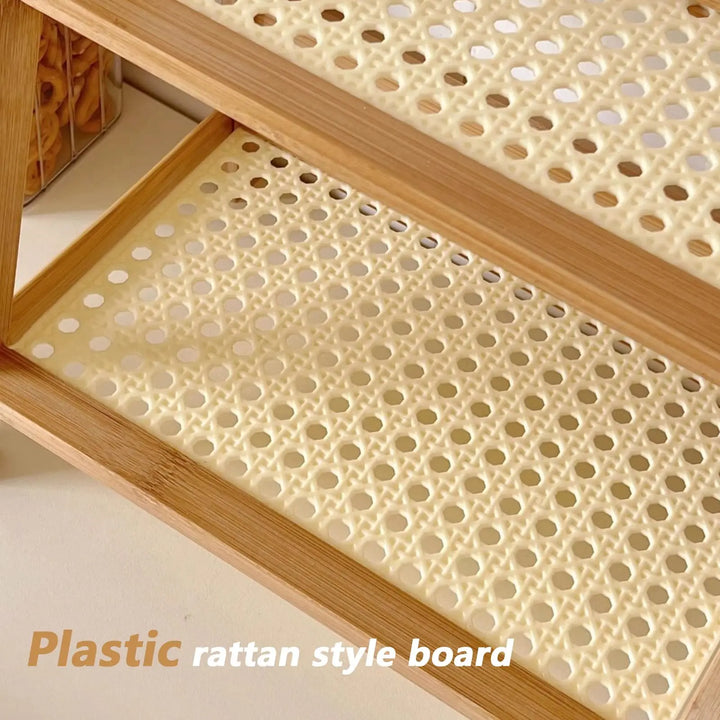 2-Tier Wicker-Look Coffee Station Organizer