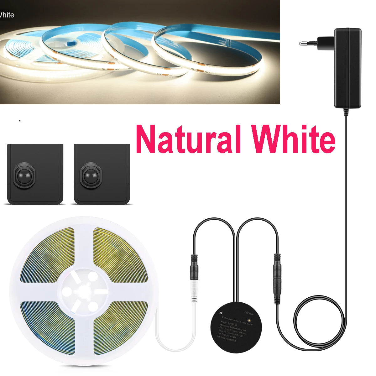 Flexible COB LED Strip with Wireless Motion Sensor