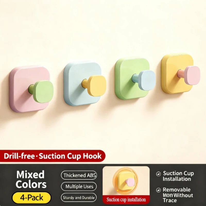 Colorful Suction Cup Wall Hooks