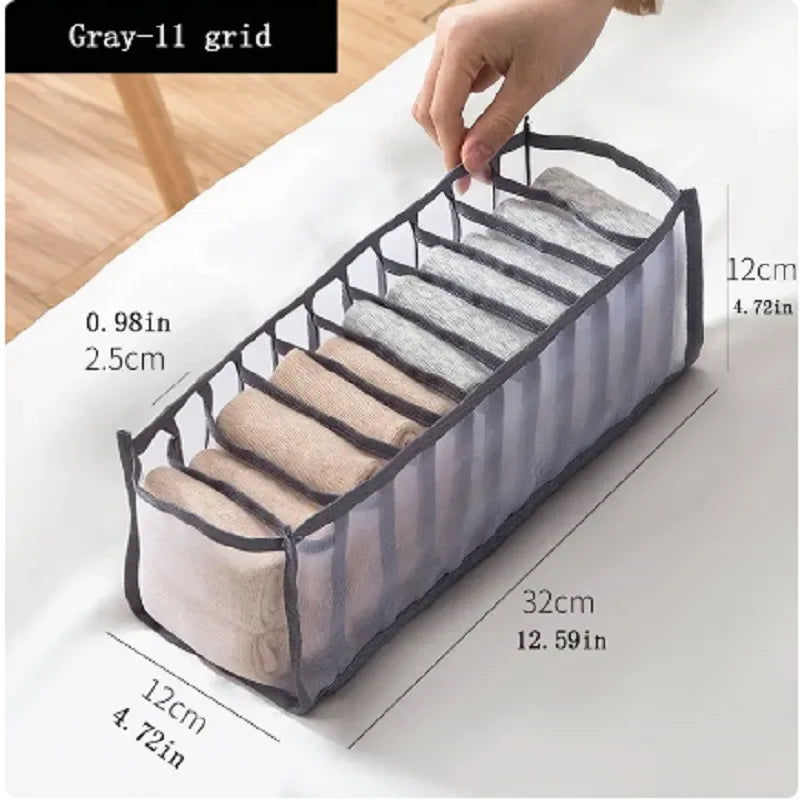 11-Compartment Foldable Underwear Organizer