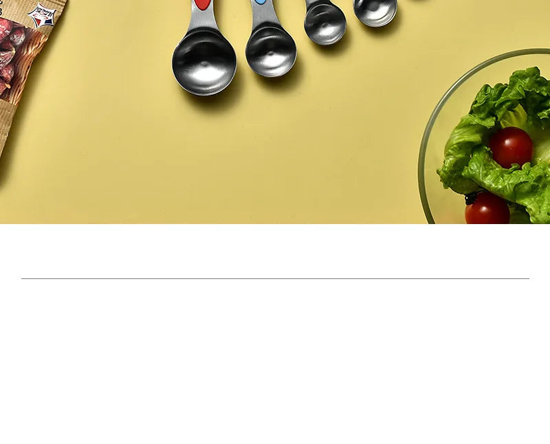 8-Piece Magnetic Stainless Steel Measuring Spoons