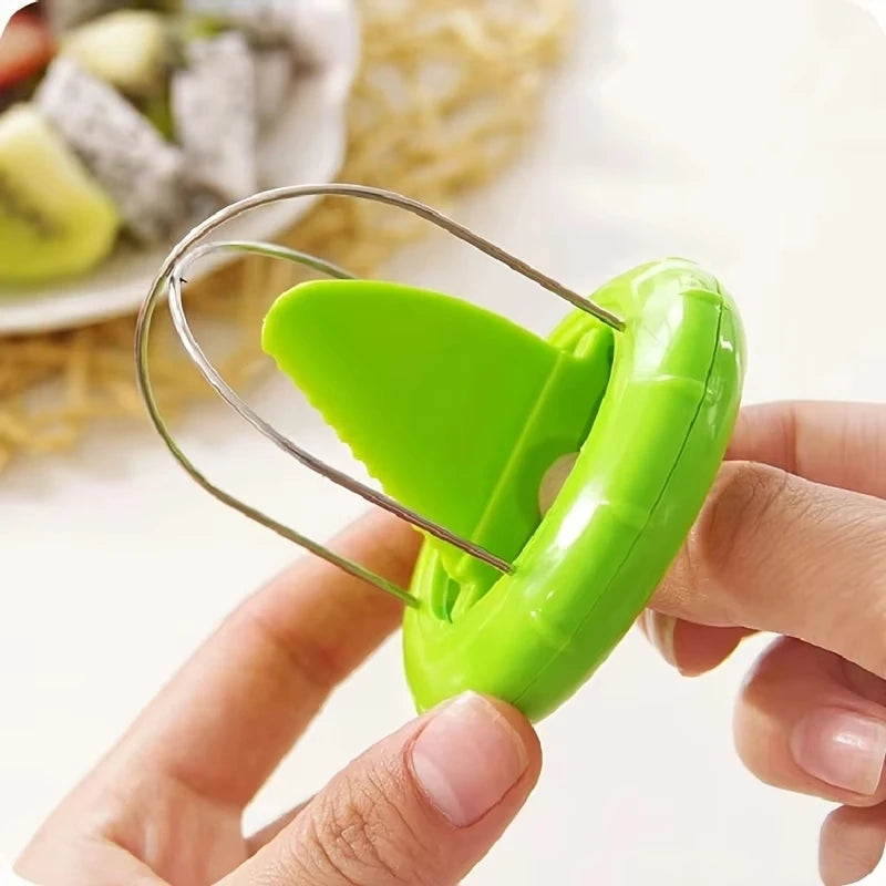 Fast Fruit Kiwi Cutter Peeler Slicer Kitchen Gadgets Stainless Steel Kiwi Peeling Tools Kitchen Creative Fruit Peeler