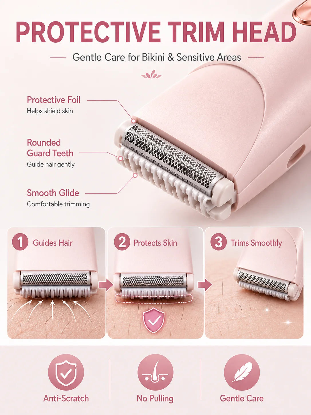 Rechargeable 2-in-1 Bikini and Underarm Trimmer