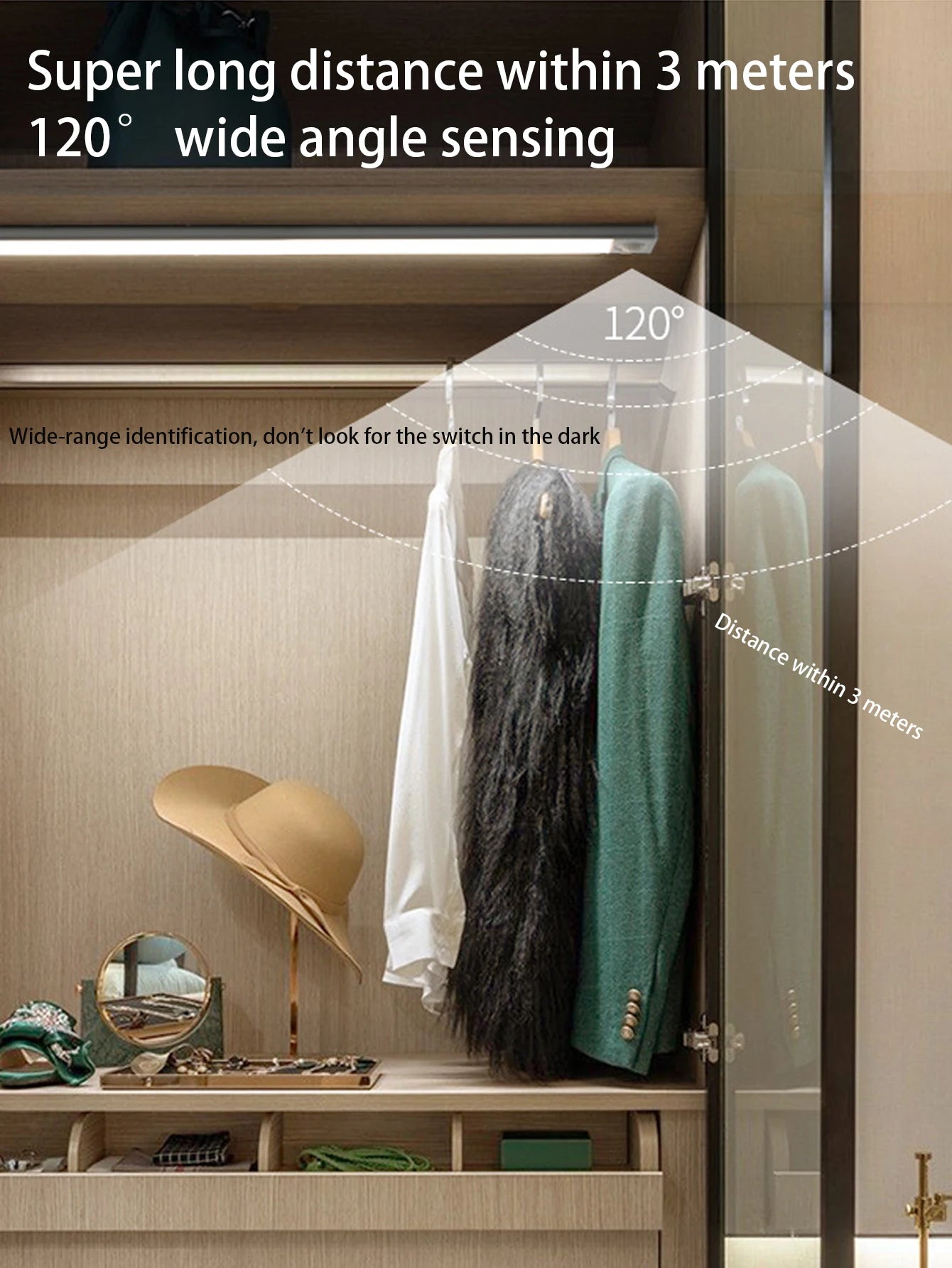 Type-C Rechargeable Motion Sensor Cabinet Light