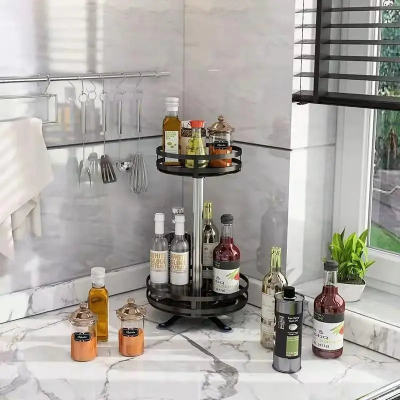 360° Rotating Countertop Storage Organizer
