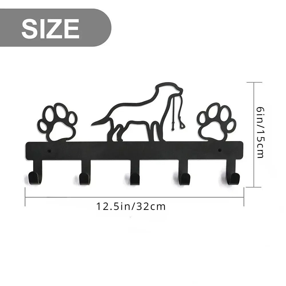 Black Cat Iron Wall Key Holder