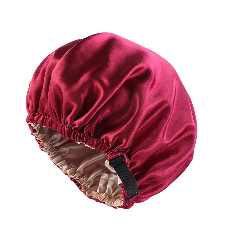 Adjustable Satin Bonnet for Sleeping