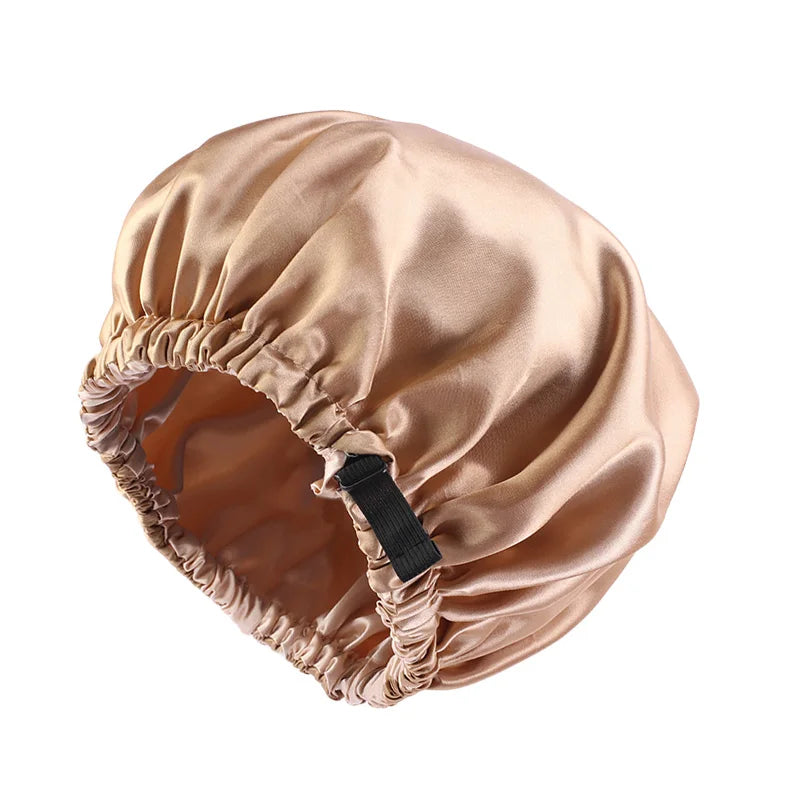 Adjustable Satin Bonnet for Sleeping