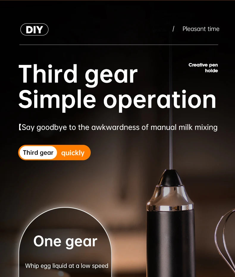 Rechargeable Handheld Milk Frother