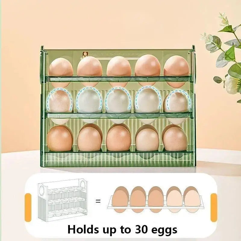 30/12 Grids Eggs Storage Box Rotating Eggs Refrigerator Organizer Food Containers Eggs Case Holder Dispenser Kitchen Storage Box