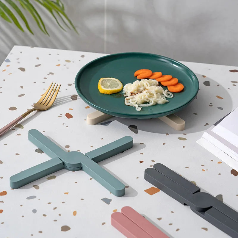 Foldable Silicone X-Shaped Trivet