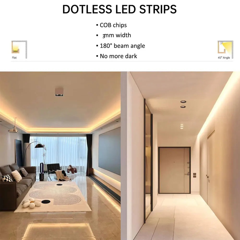 Flexible 3mm COB LED Strip Light