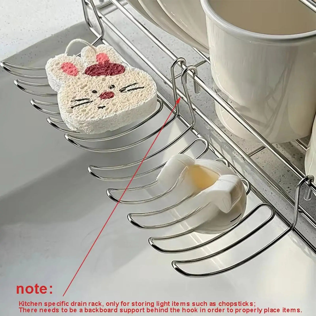 Expandable Stainless Steel Over-Sink Drain Rack