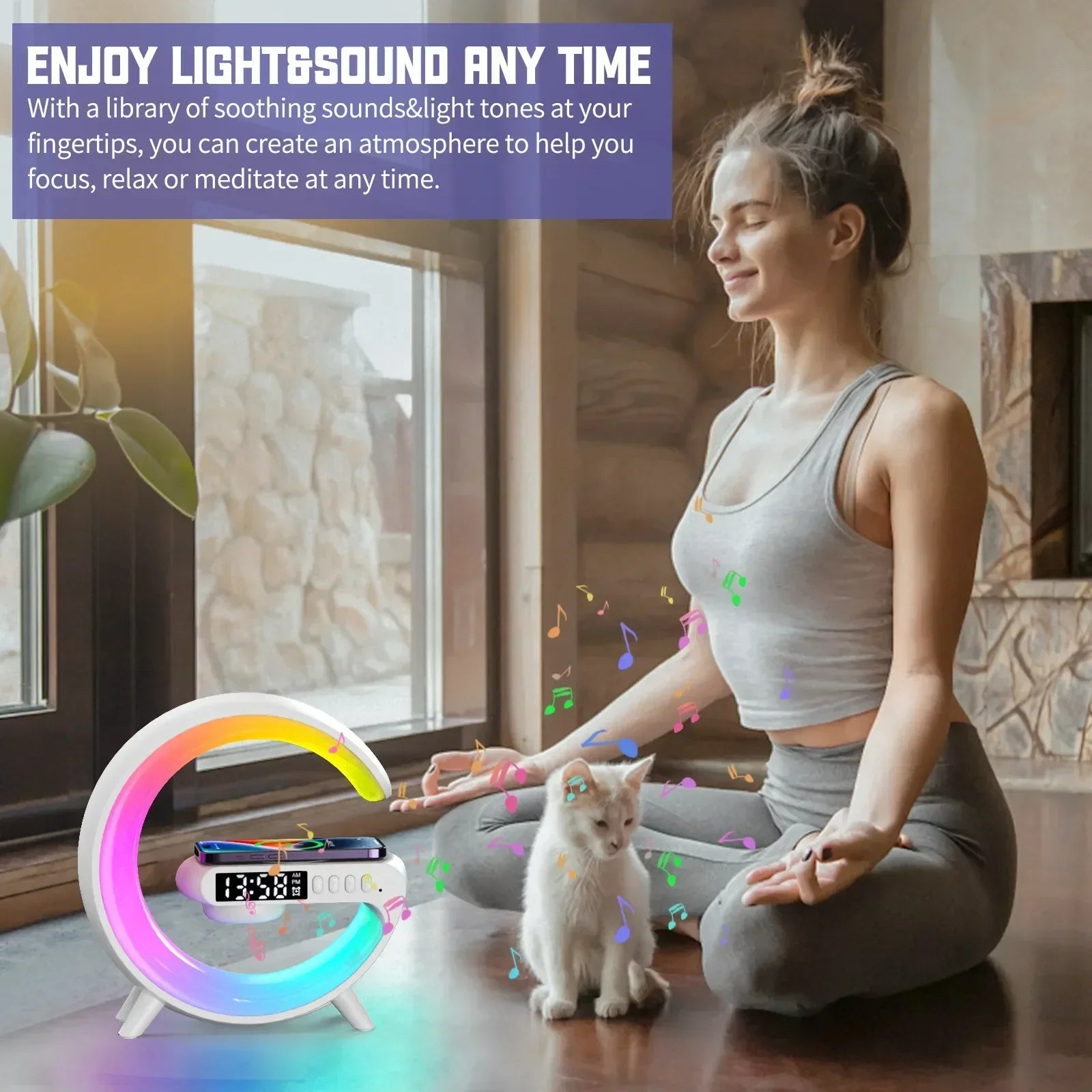 Wireless Charging Station with Alarm Clock