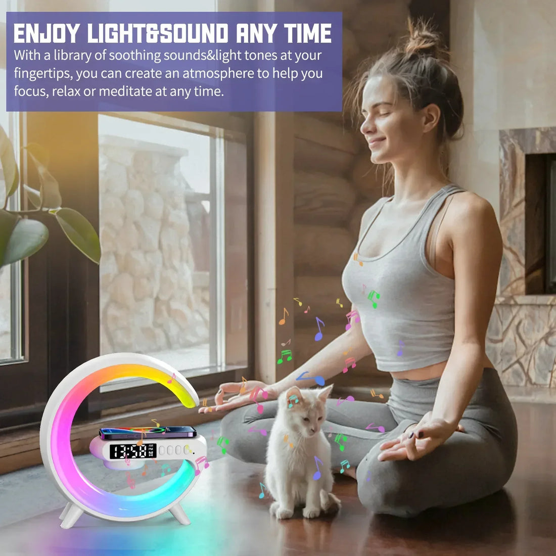 Wireless Charging Station with Alarm Clock