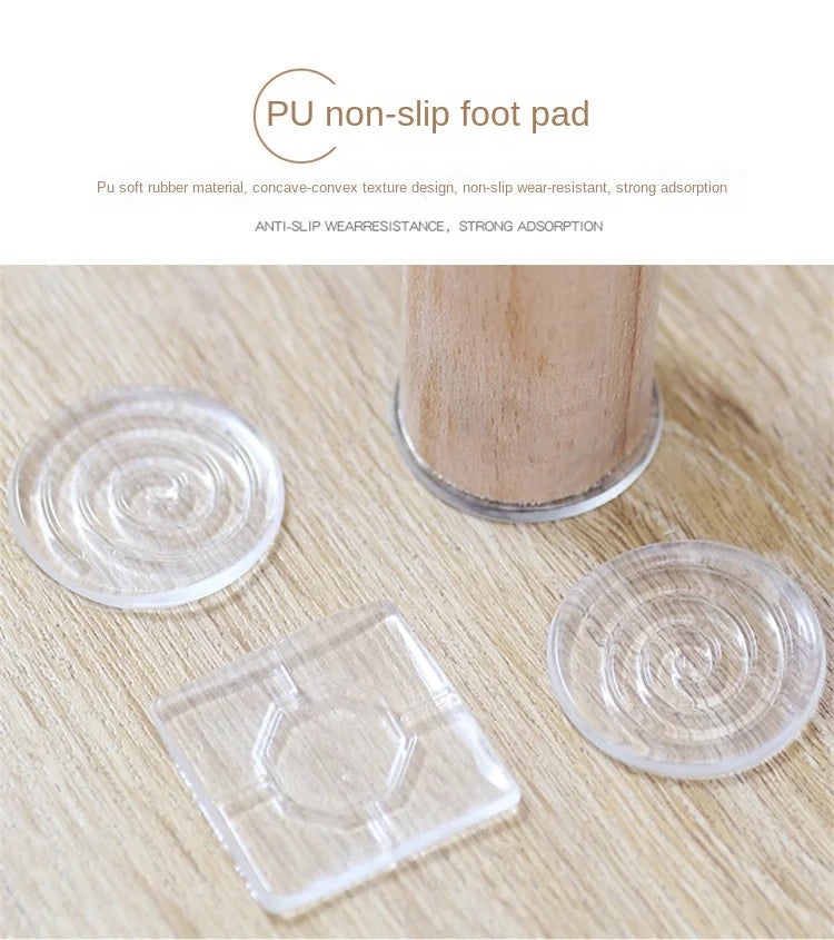 4-Piece Transparent Silicone Furniture Floor Protectors
