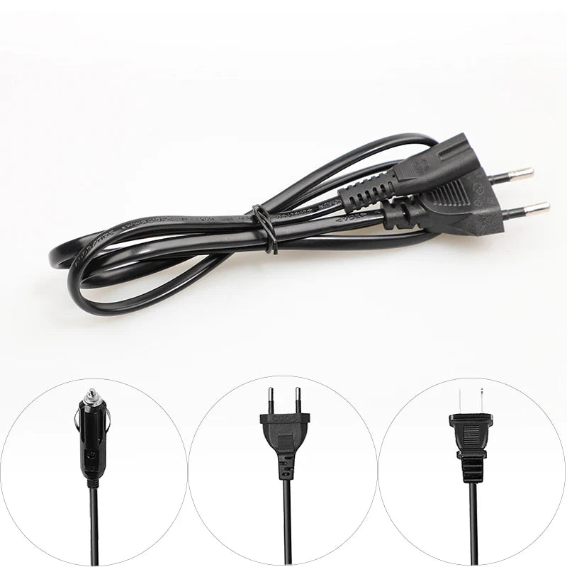 EU US Car Plug Wire For Electric Lunch Box Cable Replace AC Power Cord 12V 24V 220V 110V Food Warmer Heater Cable 80cm