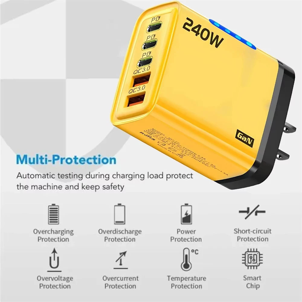 5-Port GaN Fast Wall Charger