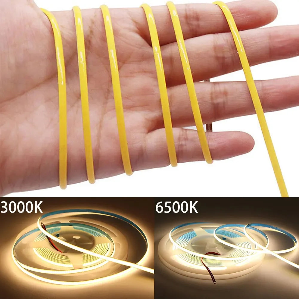 Flexible 3mm COB LED Strip Light