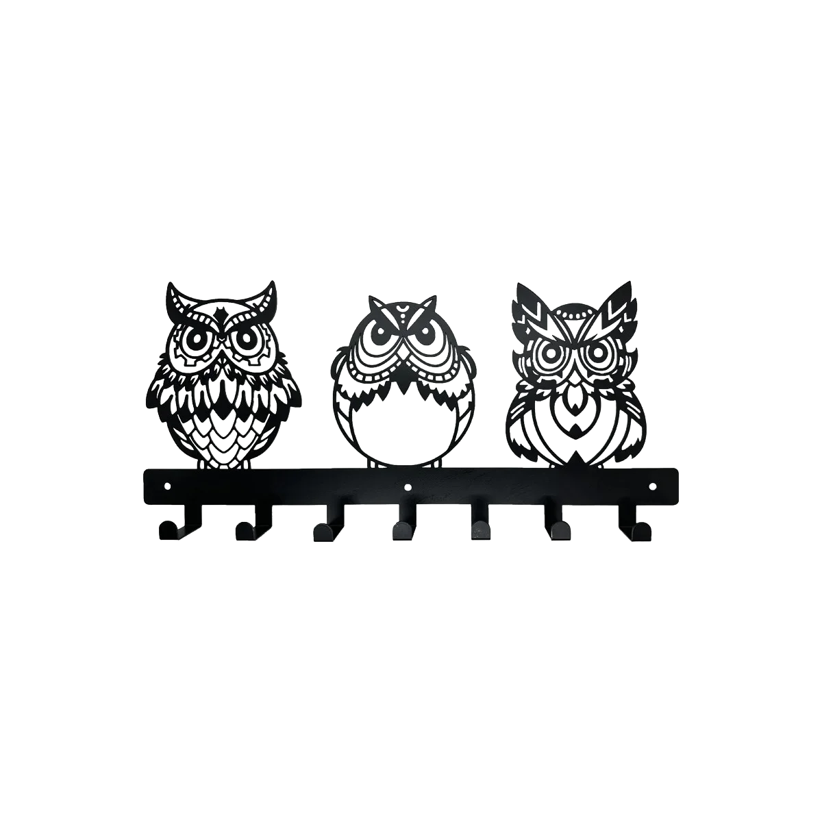 Black Cat Iron Wall Key Holder