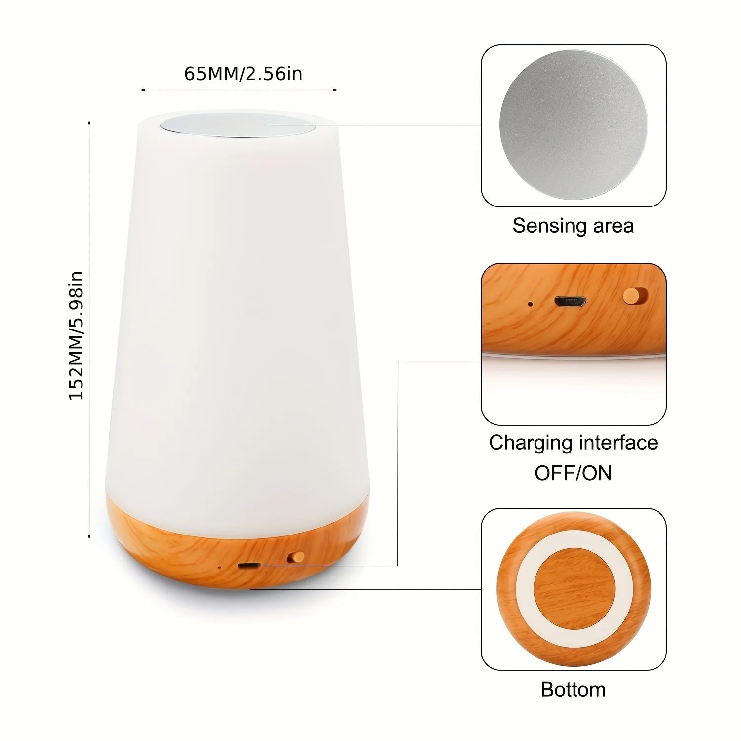 13-Color RGB Rechargeable Night Light with Remote
