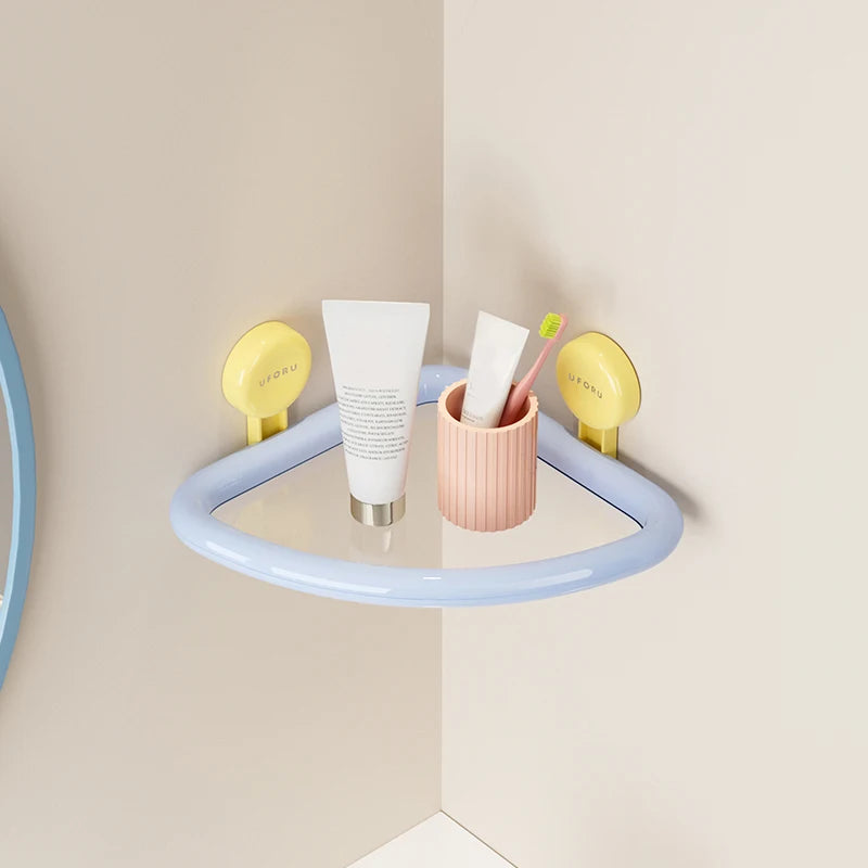 No-Drill Triangle Shower Storage Shelf